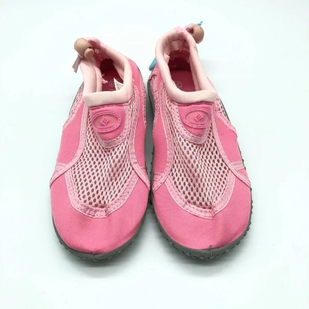Fantiny Toddler Girls Water Shoes Mesh Slip On Fabric Drawstring Pink 30 US 12